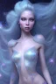 Placeholder: woman glitter blue fairy in a galactic ambiance, long blue hair, detailed gorgeous smile, delicate colors in the foreground, full of details, smooth, light effect，vaporwave colorful, smooth, extremely sharp detail, finely tuned detail, ultra high definition, 8 k, unreal engine 5, ultra sharp