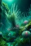 Placeholder: magic fabulous underwater marine world, multi-layered and multidimensional structure, algae, textured corals, unusual flowers, intricate, pearls in open shells , an extraordinarily beautiful landscape,bluish-green color, fractal, surrealism, careful drawing of details, clear contour, clear detailing, botanical art, pale pink, milky, light green, blue, mother-of-pearl luster, curls, swirls, smoke, beautiful, realistic, soft lighting, high resolution, high detail, masterpiece,ISO 1000.5 d,1024k