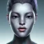 Placeholder: sango fantasy, fantasy magic, intricate, sharp focus, illustration, highly detailed, digital painting, concept art, matte, masterpiece head sexy front view blue sexy alien beauty space lady silver carp skin one head African space night