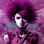 Placeholder: beautiful punk girl, hyper detailed, hyperdetailed, intricately detailed, illustration by <kilian eng> <Yoji Shinkawa>, purple tones,