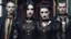 Placeholder: goth fashion, women and men in nice goth clothes and jewelry, black, silver, gold, burgundy fashion colors, High detailed, sharp focus, looking at the camera, cinematic, masterpiece, high realistic, fashion photo