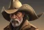 Placeholder: old RUGED cowboy face hat