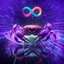 Placeholder: infinity symbol ∞ with vibrant powerful crab jumping out of the water, striking, neon, chiaroscuro, dramatic, captivating, powerful, fantasy, beautiful, octane render, 16k post-production, artstation: award-winning: atmospheric: commanding: fantastical: clarity: ultra quality: striking: brilliance: stunning colors: amazing depth; lens: f/11, 35mm