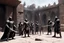 Placeholder: Four Klingon warriors gather in the stone courtyard of a fortress on Qo'noS, checking their traditional weapons before the battle. On the left, a warrior tests the weight of his massive bat'leth, while his comrades sharpen their d'k tahg daggers and mek'leth blades. Armor of leather, fur and spiked steel, braided hair, and banners of the Empire blowing in the cold mountain wind. No phasers. No mercy. Only Kahless' legacy. Inspired by Star Trek TNG / DS9 Klingon culture.