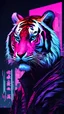 Placeholder: Yuriko, the Tiger’s Shadow, Lo-fi aesthetic, glitch-art, darkwave, cyberpunk setting