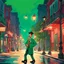 Placeholder: Saxophone player standing in the middle of the street, near street lamps, cartoon features style, New Orleans landscape, Lee Taifu, Disney animation, Red and Emerald, Jeff Danziger, Rough 2D animation --R 1:2 --Stylish 750 --v 6