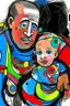 Placeholder: expressionism, Pixar style, in abstract art Basquiat, Picasso, Miro, Kandinsky, Klee, Birell, Fairey, Ardon, Buffet and Picasso style, HD --s 750 --v 5.1 --style raw, water color