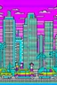 Placeholder: 80s miami drawing cartoon pixel art