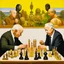 Placeholder: Putin, President Xi Of China And Joe Biden Play Chess With A Pigeon,Ufo And Atomic Bomb Mushroom Cloud,Complex Surgical Instruments Intermixed With A Newborn Boy,Minimalism,Painting By Adrian Ghenie,Rene Magritte,Pablo Picasso,Michelangelo,Salvador Dali,Lucian Freud