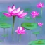 Placeholder: pink lotus, watercolor, smoky, windy, backlit