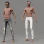 Placeholder: White Wet Skinny Human