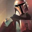 Placeholder: portrait of a mandalorian bounty hunter from star wars expanded universe by greg rutkowski, highly detailed portrait, digital painting, artstation, concept art, smooth, sharp foccus ilustration,