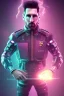 Placeholder: lionel messi style cyberpunk, purple tones, high lighting