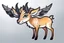 Placeholder: Logo Chibi gazelle in 8k solo leveling shadow drawing style, Christmas them, sticker, intricate details, highly detailed, high details, detailed portrait, masterpiece,ultra detailed, ultra quality