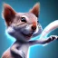 Placeholder: squirrel “wearing avatar make up” Pandora