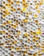 Placeholder: white and yellow 3d honeycomb background pattern