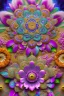 Placeholder: psychedelic mandala made out of flowers, feathers, ultra detailed, photorealistic, vivid colours, intricate details, in the style of Elspeth McLean, 8k