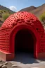 Placeholder: A red volcanic vault made out of brimstone designed in ancient Greek pottery