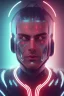 Placeholder: cyberpunk, head, men, portrai, tron