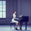 Placeholder: woman playing piano on stage