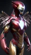 Placeholder: ironman become bird, has two wings, ultra realistic, 4k, ultra detail, full body, full picture