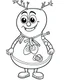 Placeholder: outline art for real Olaf Snowman rcoloring page, Japanese manga style, cartoon style, cute face, white background sketch style, full body is a must, only use outline, clean line art, no shadow, bold outline