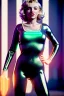 Placeholder: Realistic movie image, retro sci-fi, portrait, blonde action woman, sweet Marylin Monroe face, perfect iris, glow eyes. tight latex tights suit. soft color, highly detailed, unreal engine 5, ray tracing, RTX, lumen lighting, ultra detail, volumetric lighting, 3d, finely drawn, high definition, high resolution.