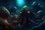 Placeholder: View into an event horizon in space with many enormous strange tentacled creatures with many huge faceted eyes and mouths, flying around, detailed matte painting, deep colour, fantastical, intricate detail, complementary colours, fantasy concept art, Unreal Engine 5