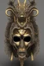 Placeholder: shiny black male African Egyptian alien, cracks in the voodoo head, wicked, eyes, crown, Elephant, 8k, finely detailed, photo realistic, tiger turquoise skull head gold dragon space alien snow skeleton gold horny toad silver crown silver eyes