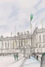 Placeholder: Urban sketch of Buckingham palace