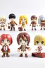 Placeholder: Attack on titan happy meal toys.