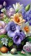 Placeholder: lilies beautiful roses sweet violets and anemones lilac