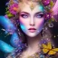 Placeholder: bright fairy, beautiful portrait, flowery landscape