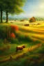 Placeholder: A beautiful landscape with a side view of a ploughed land