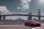 Placeholder: A Tesla 'Model S' is racing at top speed, near the 'Pier 11' in Manhattan. (CINEMATIC, WIDE ANGLE LENS, PHOTO REAL)