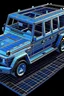 Placeholder: make a blueprint desgin of a g wagon with turbine function behind the car and solar panels in the roof of the car for energy