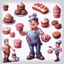 Placeholder: a cartoon character thirty years old confectioner , an ultrafine detailed painting by senior character artist, featured on polycount, sots art, artstation hd, 2d game art, behance hd
