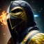 Placeholder: reptile, mask cover whole face and hood , mortal kombat 11, highly detailed, hyper-detailed, beautifully color-coded, insane details, intricate details, beautifully color graded, Cinematic, Color Grading, Editorial Photography, Depth of Field, DOF, Tilt Blur, White Balance, 32k, Super-Resolution, Megapixel, ProPhoto RGB, VR, Half rear Lighting, Backlight, non photorealistic rendering