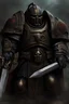 Placeholder: Warhammer 40k space marine in Lord of the rings uruk‘hai style armour