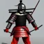 Placeholder: Samurai, 3d, très détaillé, corps de lion, anthropomorphique, armure argent et rouge