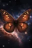 Placeholder: A luminous brown butterfly in a galaxy in space