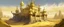 Placeholder: A grayish yellow sunlight castle in a desert designed in Mayan architecture painted by Cai Jia