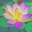 Placeholder: painting botle lotus, backlit, pastel