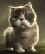 Placeholder: digital painting artwork of realistic scottish fold cat, highly detailed epic cinematic concept art cg render, dynamic dramatic cinematic lighting, aesthetic, excellent composition, very inspirational, arthouse, garden background, made in maya, blender and photoshop, by stanley artgerm lau