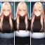 Placeholder: Clear focus,8k,Beatiful Lighting,Beatiful Blur,Beatiful Face,Mature,Beatiful Shading,Amber long hair,fluffy hair, long fluffy bangs, Cyan eyes, wearing a black shirt, wearing a black split skirt, Outfit Pic