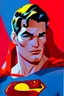 Placeholder: analog portrait of superman in the 80's