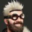 Placeholder: a _ fantasy _ style _ portrait _ painting _ of white male spiky hair short head smile beard round face steampunk goggles rpg dnd oil _ painting _ unreal _ 5 _ daz. _ rpg _ portrait _ extremely _ detailed _ artgerm _ greg _ rutkowski _ greg