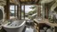 Placeholder: Bathroom with organic design that blends with the rocky surroundings at the water's edge
