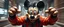 Placeholder: hi speed bad ass cyber punk masculine realistic mickey mouse humanoid with hairy arms and chest, motion blurred background