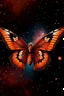 Placeholder: A luminous brown butterfly in a galaxy in space